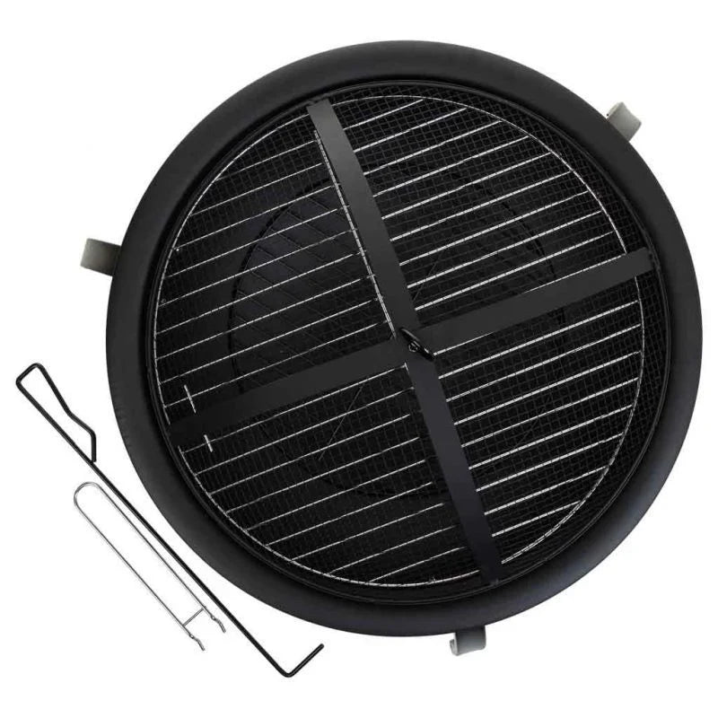 Barbacoa Exterior De Metal Con Parrilla Negro