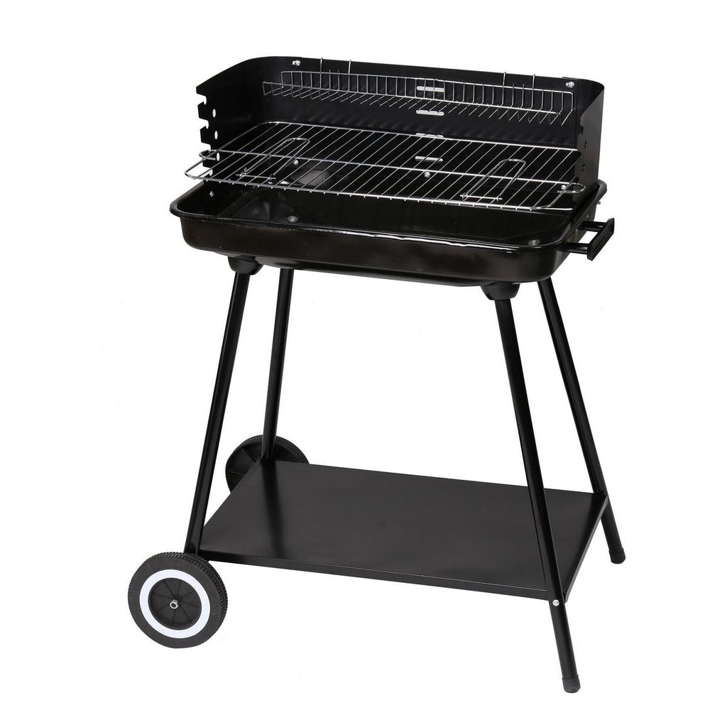 Barbacoa De Carbón Lolahome Con Parrilla De Acero, 57x38x80 Cm, Negra