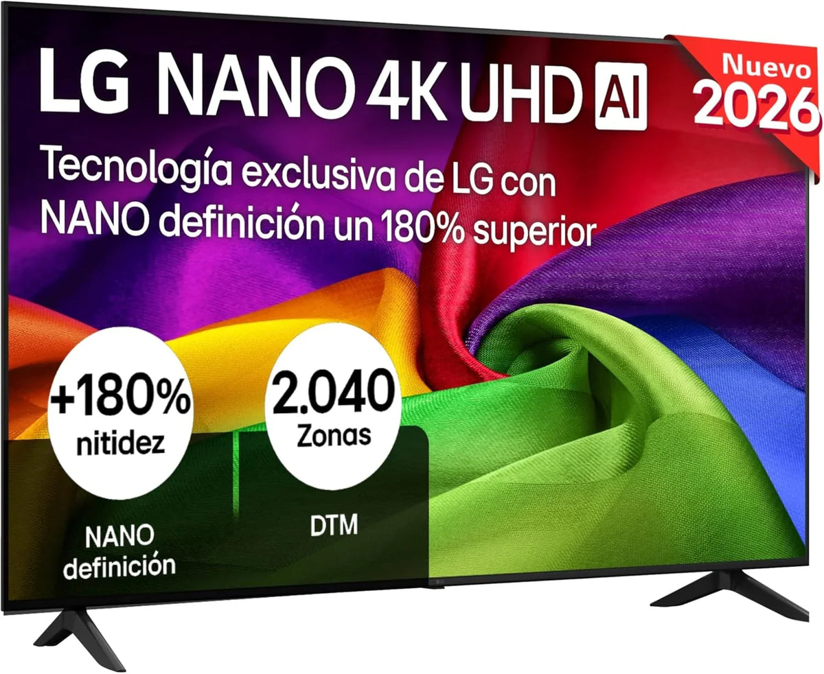 LG 43UA73006LA - TV 43", UHD 4K, WebOS 25, Ultimate IA, HDR10 Pro, Super Upscaling, Dolby Digital Plus, Google Assistant, Black