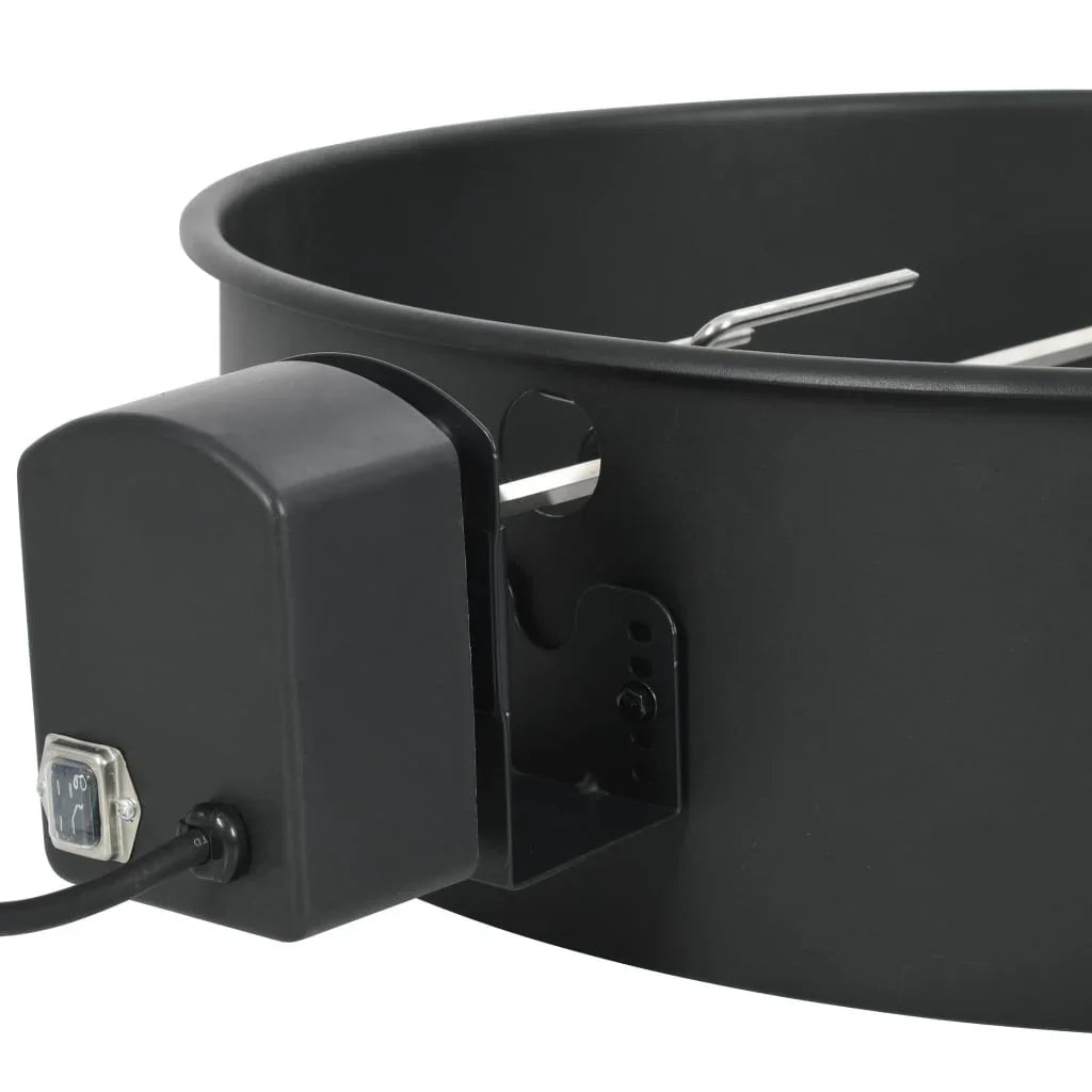Kit De Anillo Asador De Barbacoa Negro 57 Cm Vidaxl