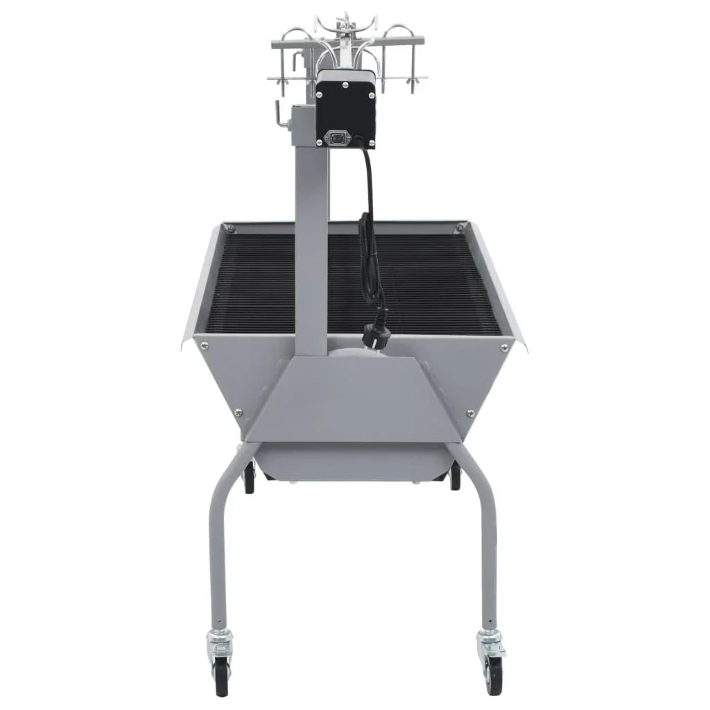 Parrilla De Barbacoa Con Asador Y Motor Eléctrico Vidaxl