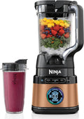 Ninja 2-in-1 Detect Power Blender Pro & Single Serve, 1200 W, dzbanek 2 l (maks.900 ml), 1 kubek 680 ml, smoothie, rozdrabnianie warzyw i miksowanie mrożonych napojów, Czarny- miedziany, TB301EUCP