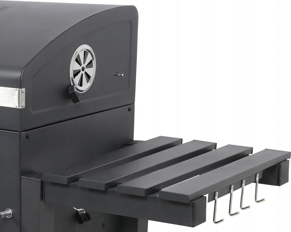 DUŻY GRILL WĘGLOWY XXL REGULOWANY ŻELIWNY RUSZT 78x42,5mm 3 PÓŁKI LUND