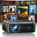 Projector 4K【1400 ANSI/Netflix Included/Dolby】 Smart Projector 4K Portable Auto Focus/Keystone WiFi Bluetooth FHD 1080P, HDR10, Projectors WiFi6 Outdoor Zoom 50% for Home Cinema/PPT Dual HDMI/USB